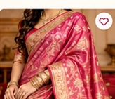 Pastel Pink Organza Saree